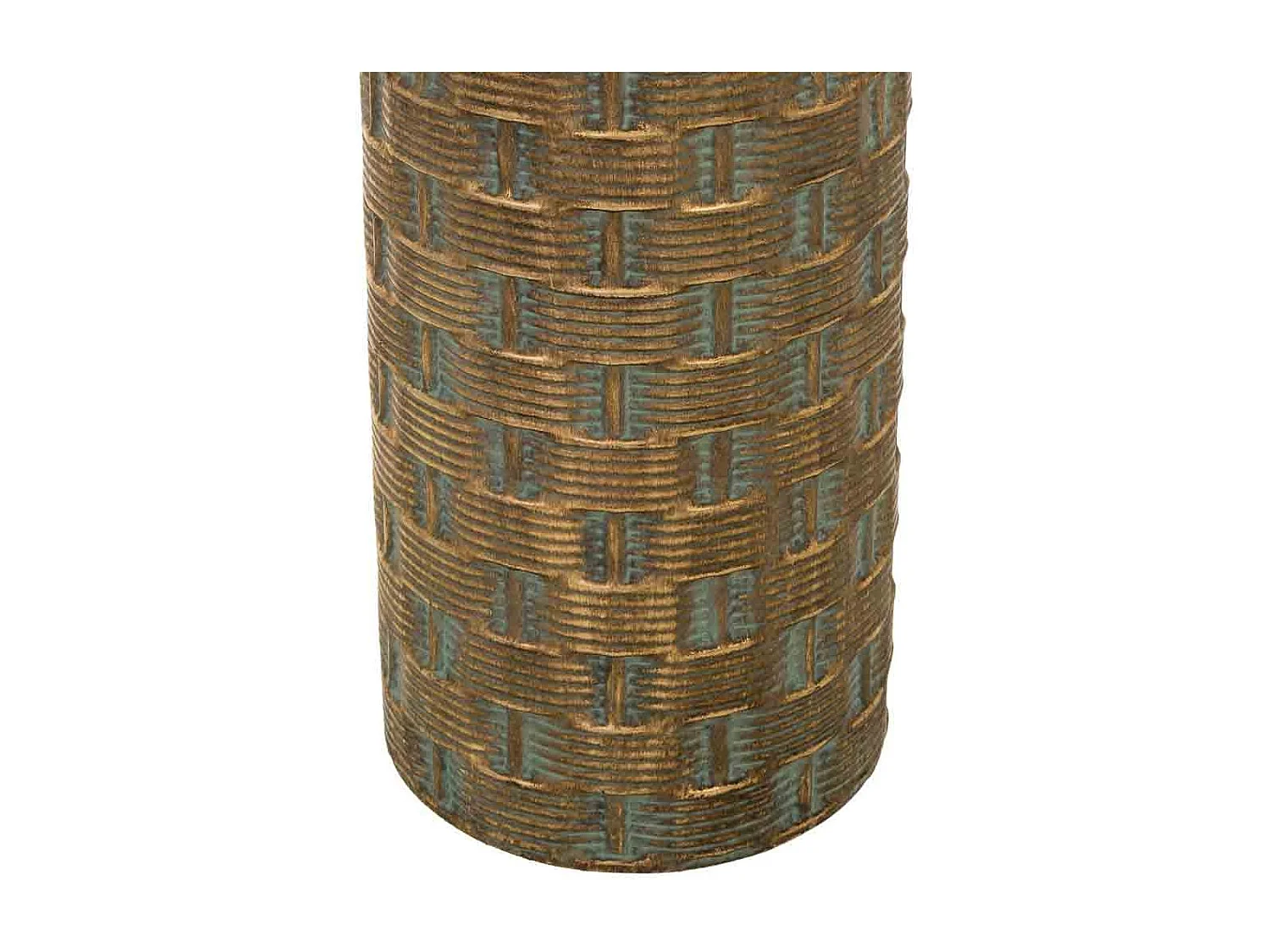 Paragüero de metal dorado 20.5x20.5x50h cm