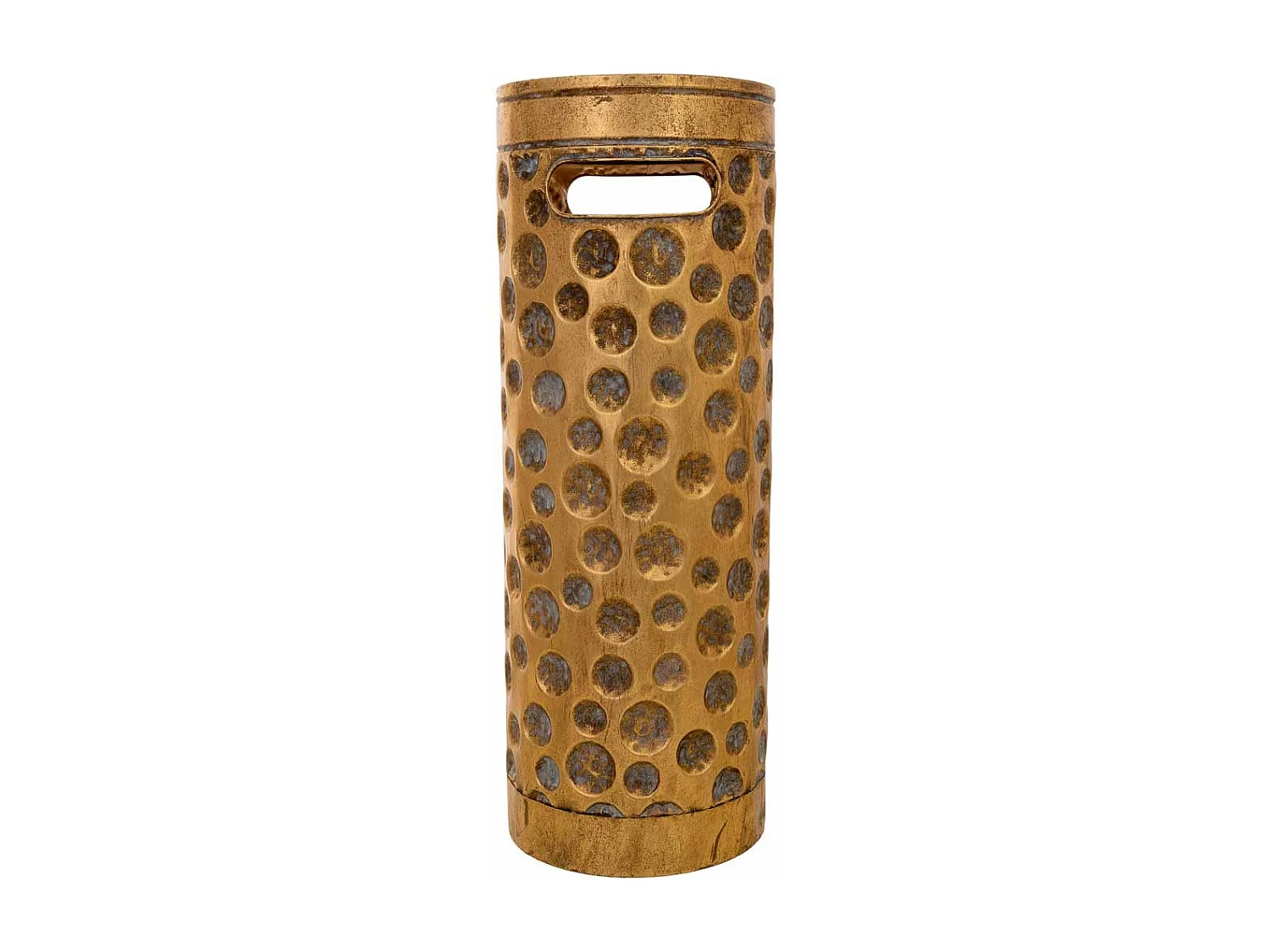 Porte-parapluie en métal doré 20 x 20 x 55 cm (hauteur)