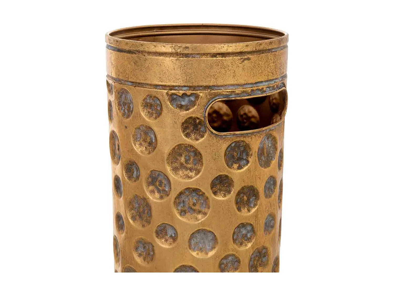 Porte-parapluie en métal doré 20 x 20 x 55 cm (hauteur)