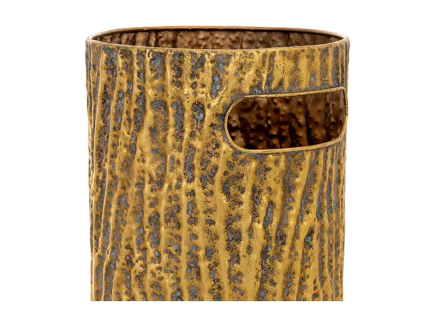 Porte-parapluie en métal doré 20,5 x 20,5 x 50 cm (hauteur)