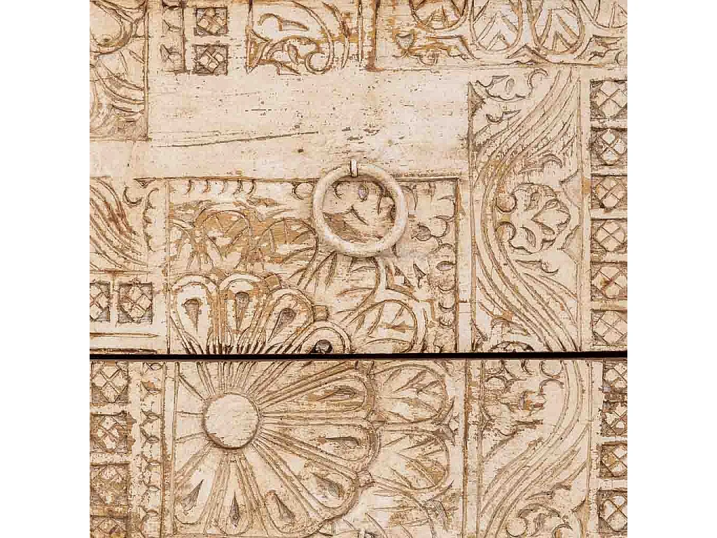 Table d'appoint en bois blanc, fabriquée à la main, 37 x 40 x 56 cm (h)