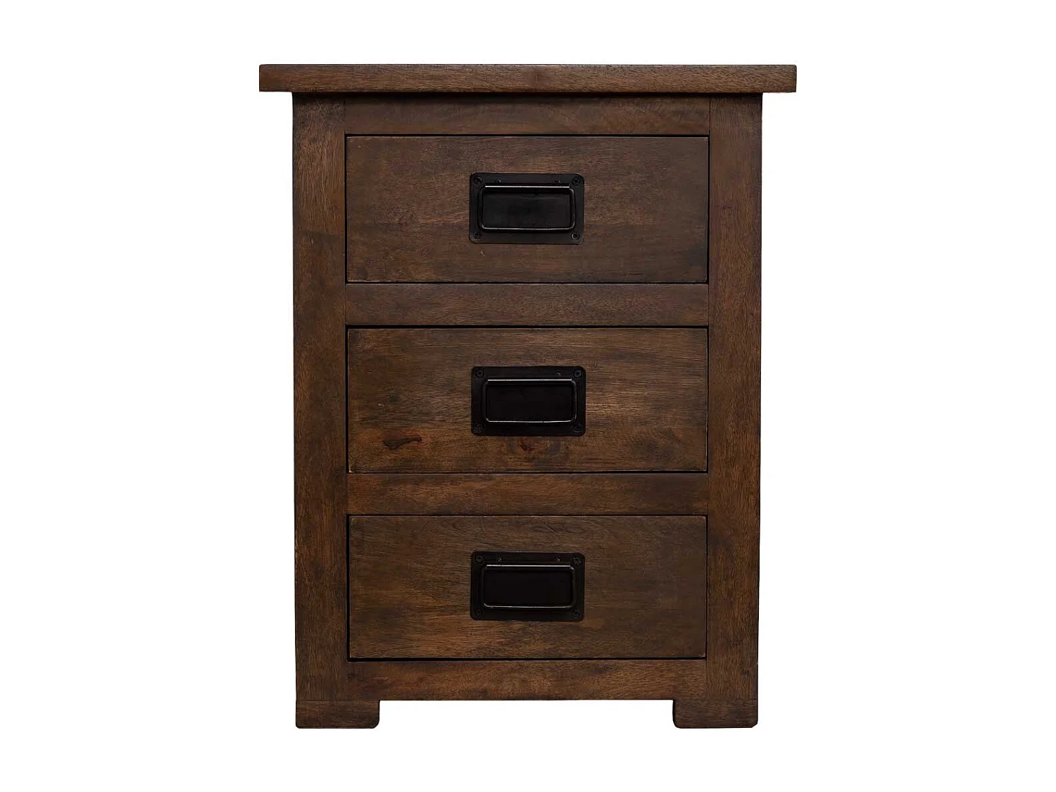 Mesita de madera artesanal marrón 51x40x64h cm