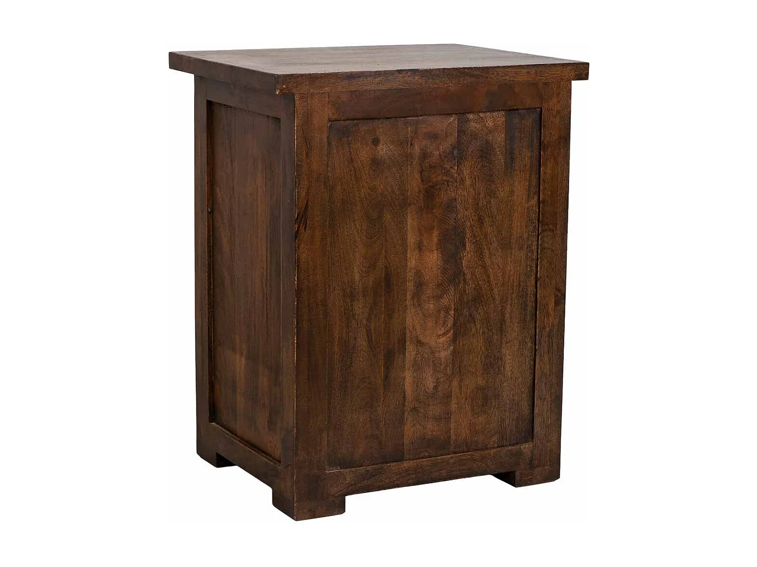 Mesita de madera artesanal marrón 51x40x64h cm