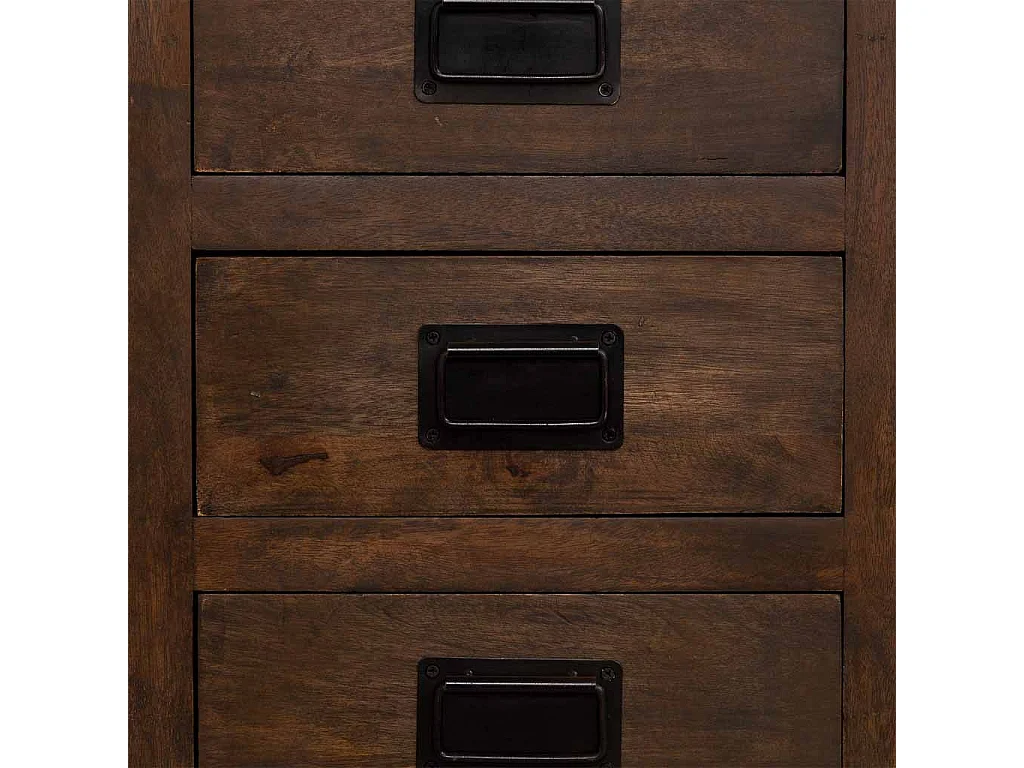 Mesita de madera artesanal marrón 51x40x64h cm