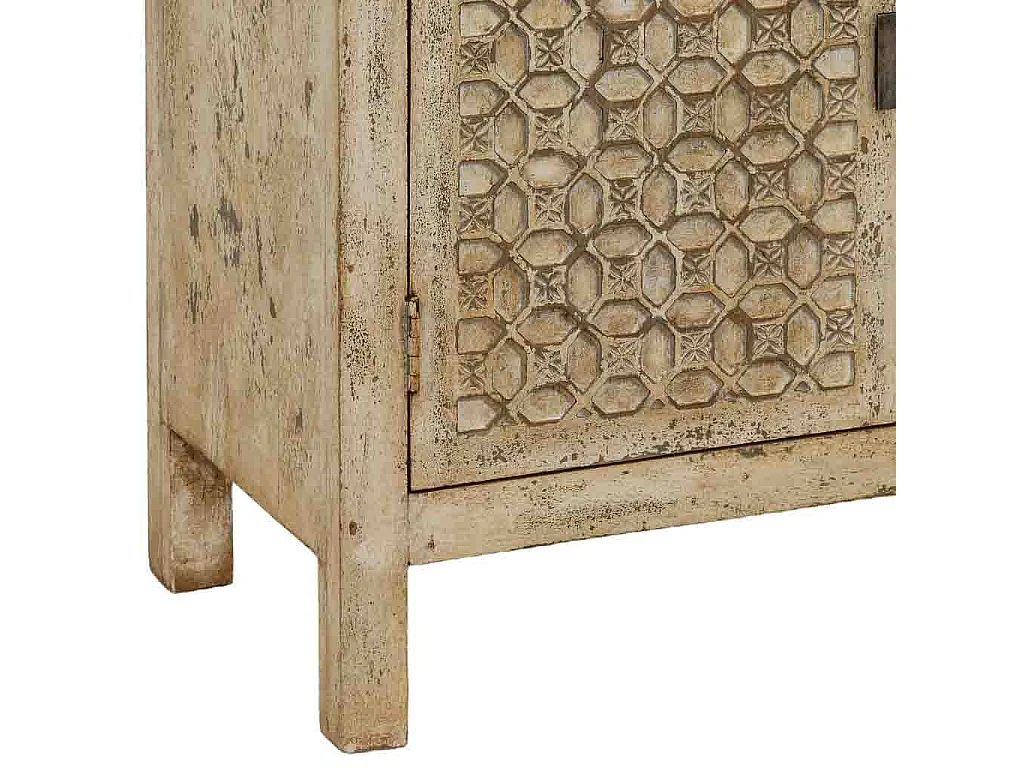 Handgefertigte Vitrine, gealtertes grau Holz, 85x40x180 cm