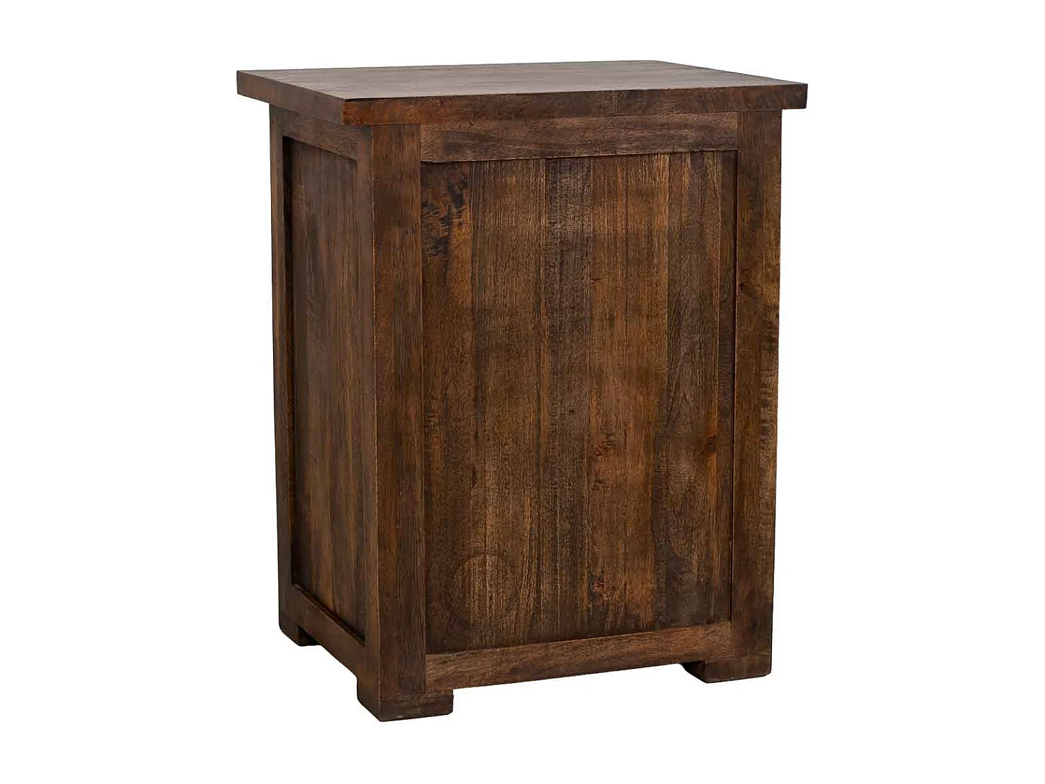 Mesita de madera artesanal marrón 51x40x64h cm