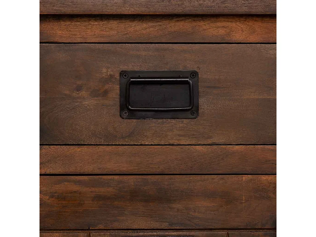 Mesita de madera artesanal marrón 51x40x64h cm