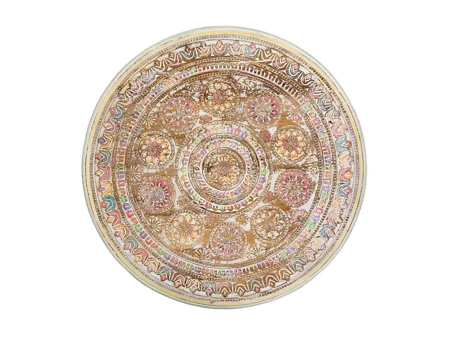 Panneau mural bois multicolore 90x3x90h cm