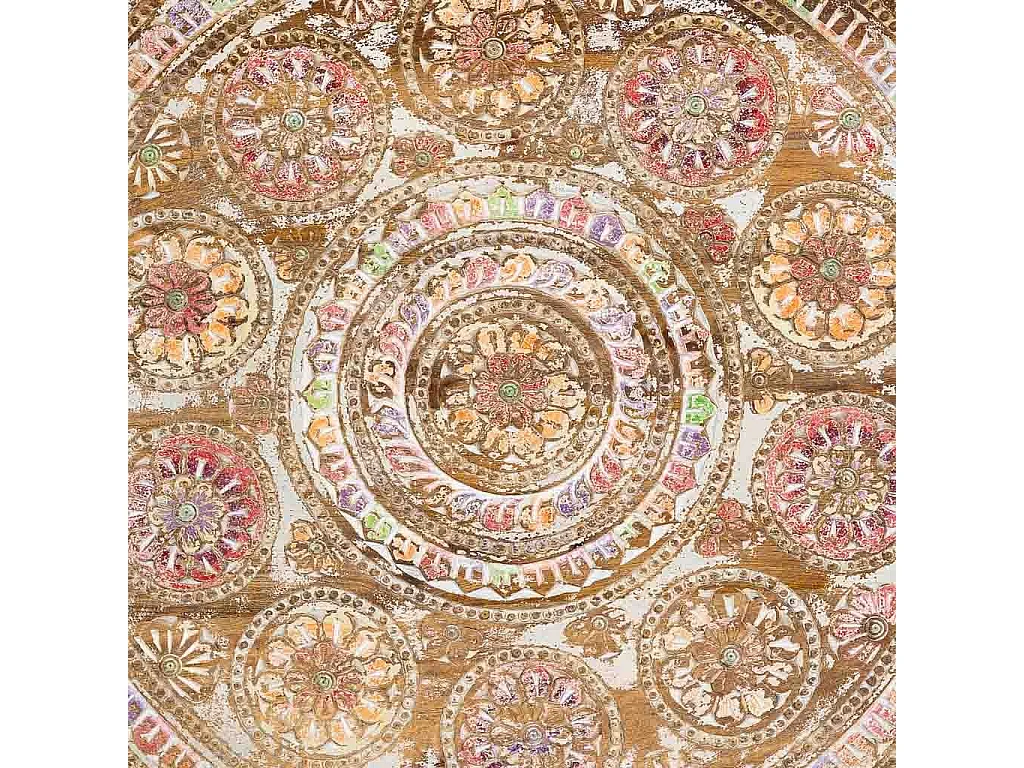 Panneau mural bois multicolore 90x3x90h cm