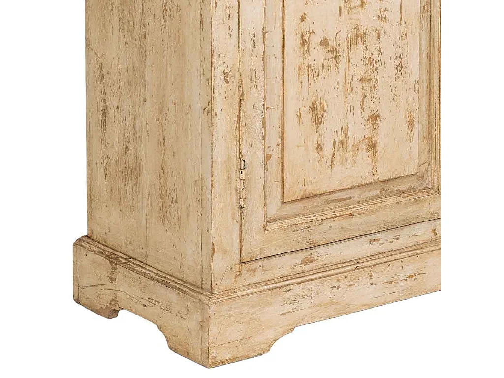 Vitrina de madera artesanal beige 105x40x180h cm