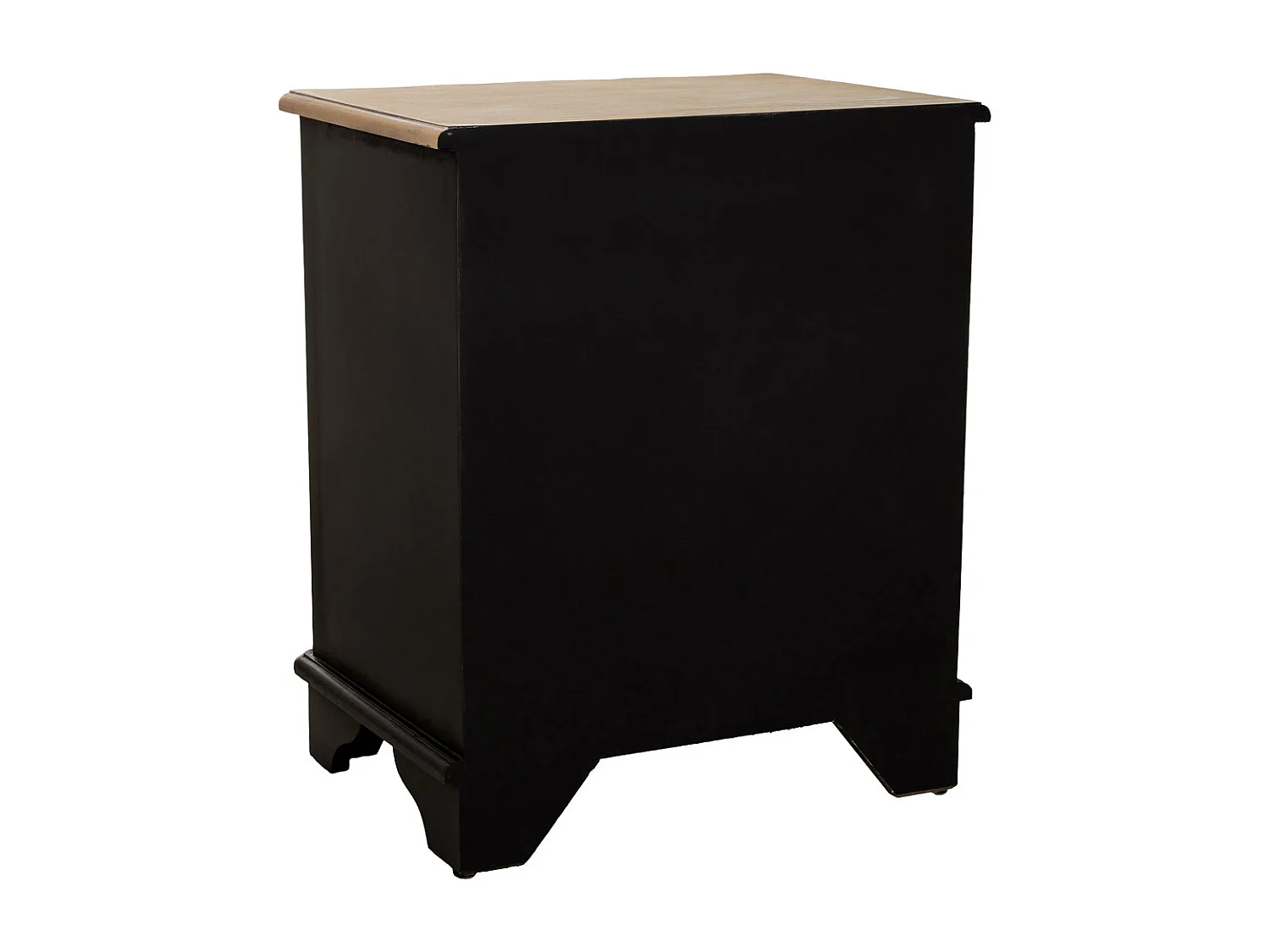 Table de chevet en bois noir : 50x35x60 cm (h)