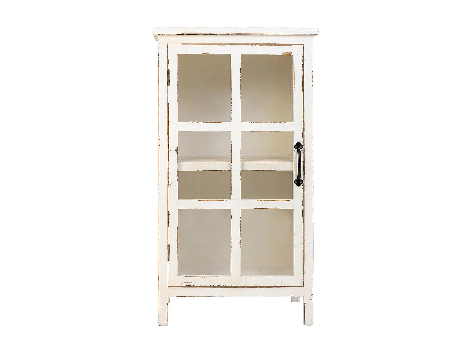 Vitrina de madera beige 52,5x38x95h cm