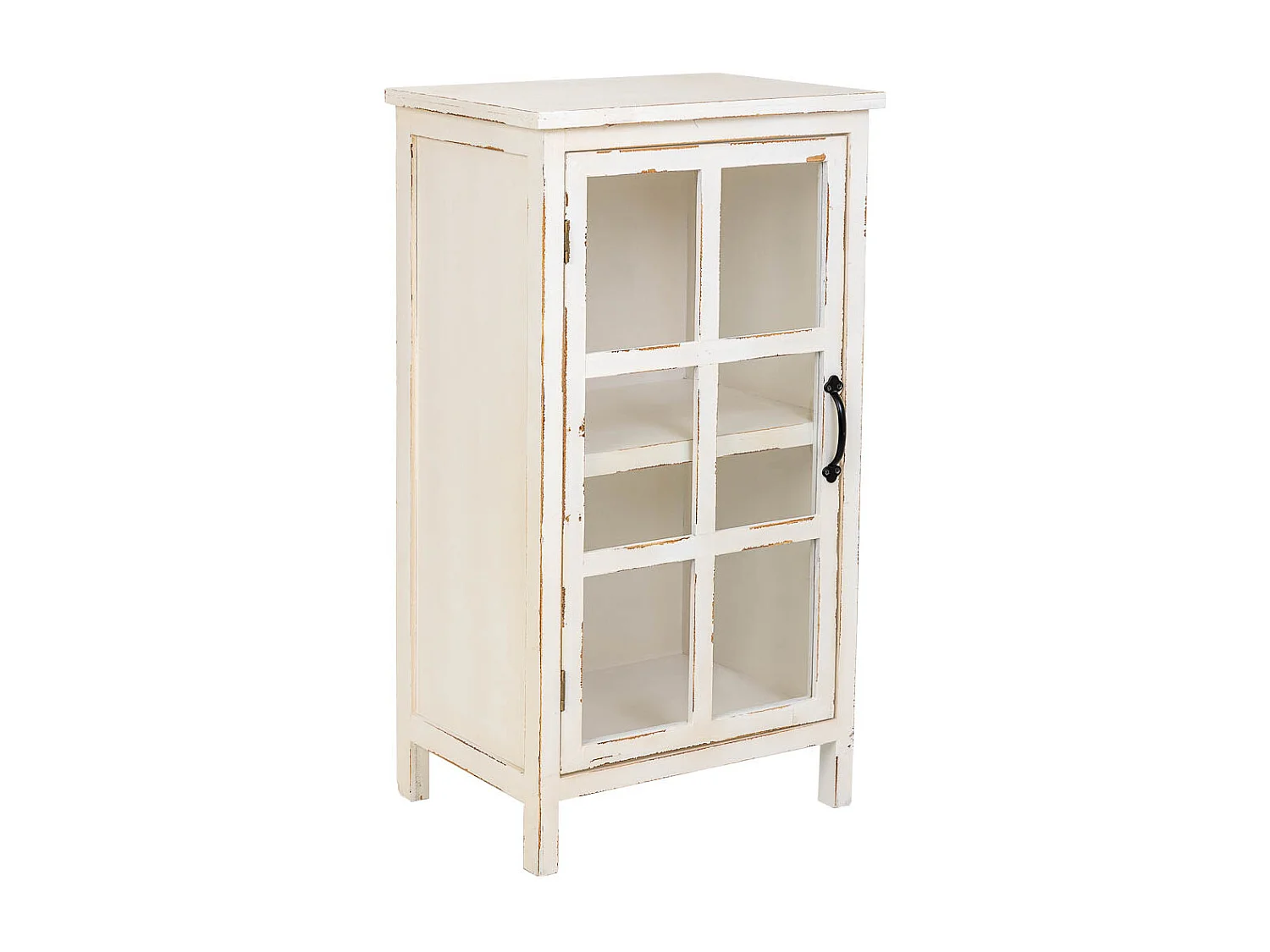 Vitrina de madera beige 52,5x38x95h cm