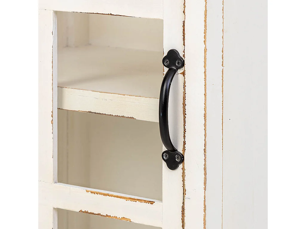 Vitrina de madera beige 52,5x38x95h cm