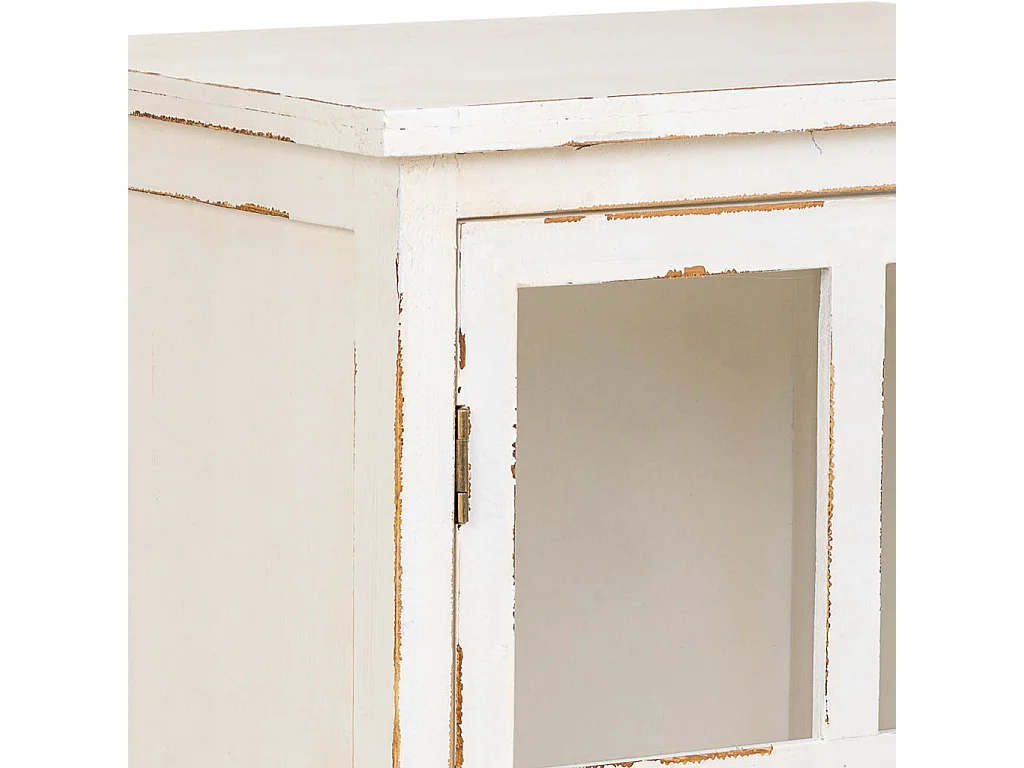 Vitrina de madera beige 52,5x38x95h cm