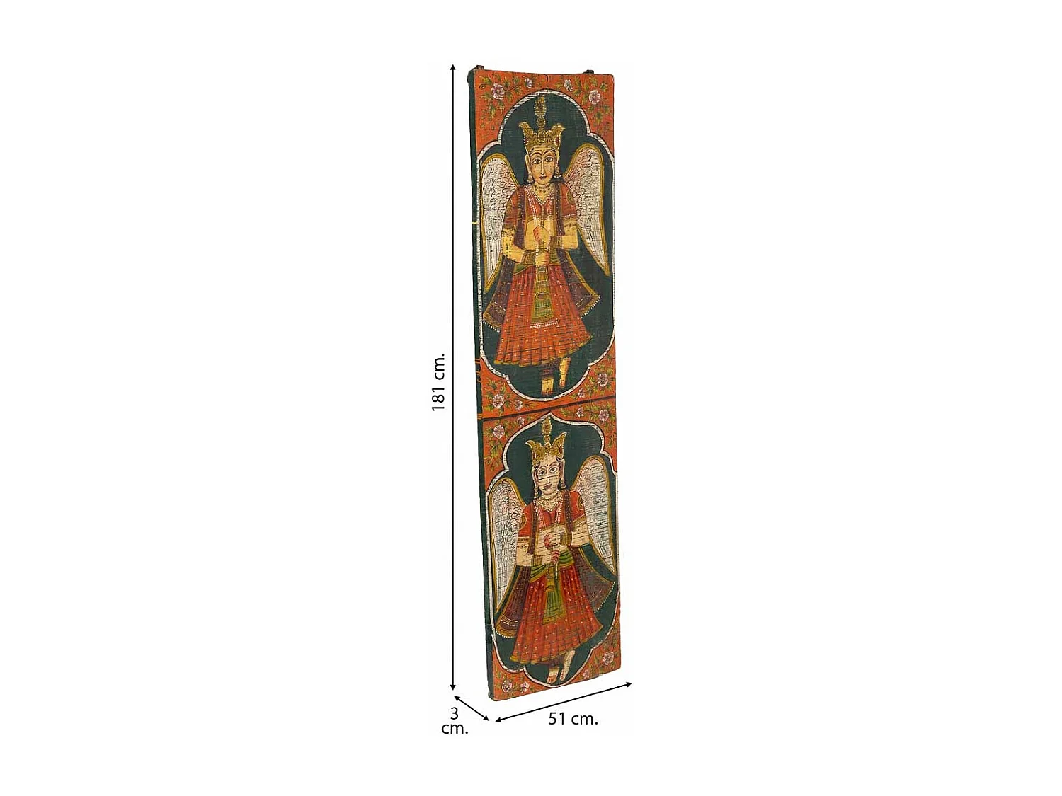 Panneau décoratif en bois multicolore, 56x3x174h cm