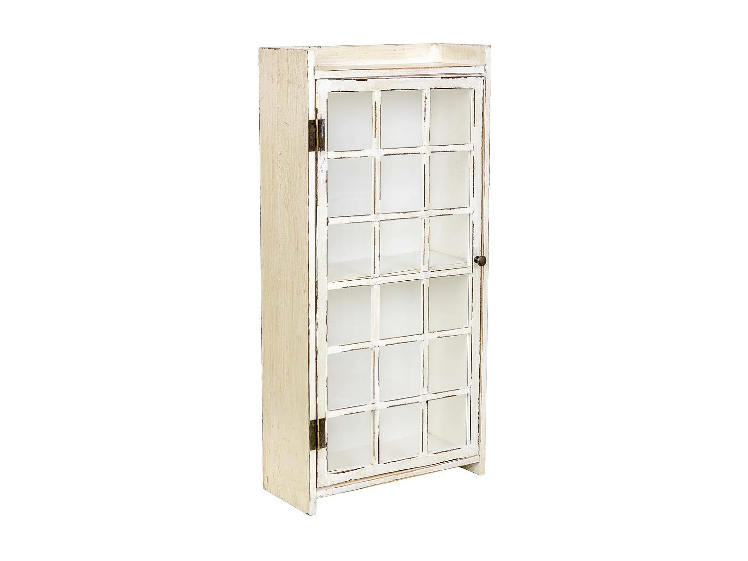Vitrina de madera beige 43x19x88.5h cm