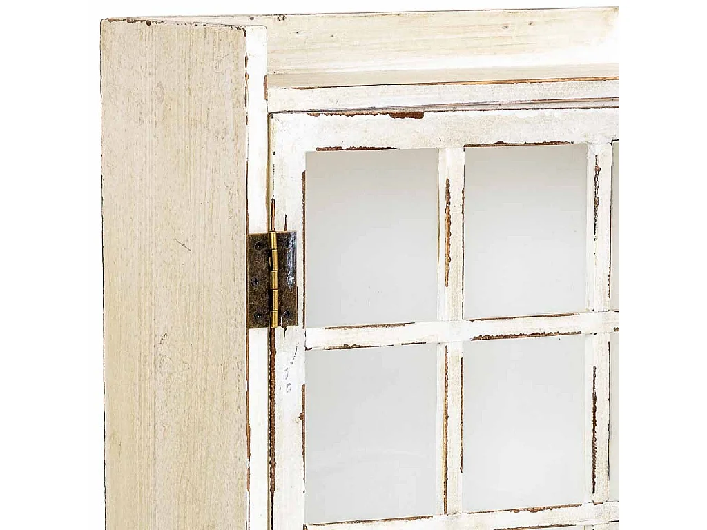 Vitrina de madera beige 43x19x88.5h cm