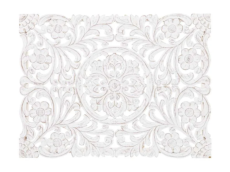 Panneau en bois sculpté blanc 120 x 90 x 2,5 cm (hauteur)