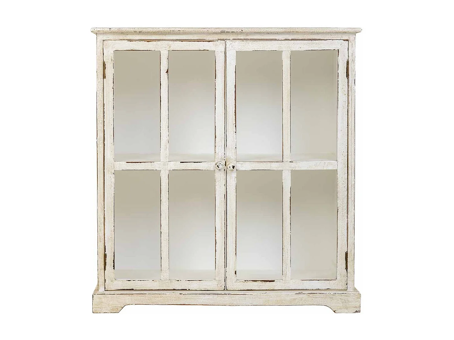 Vitrina de madera beige 80x38x85h cm
