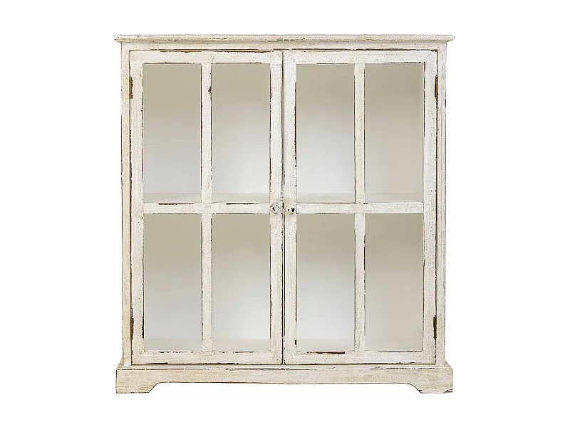 Vitrina de madera beige 80x38x85h cm