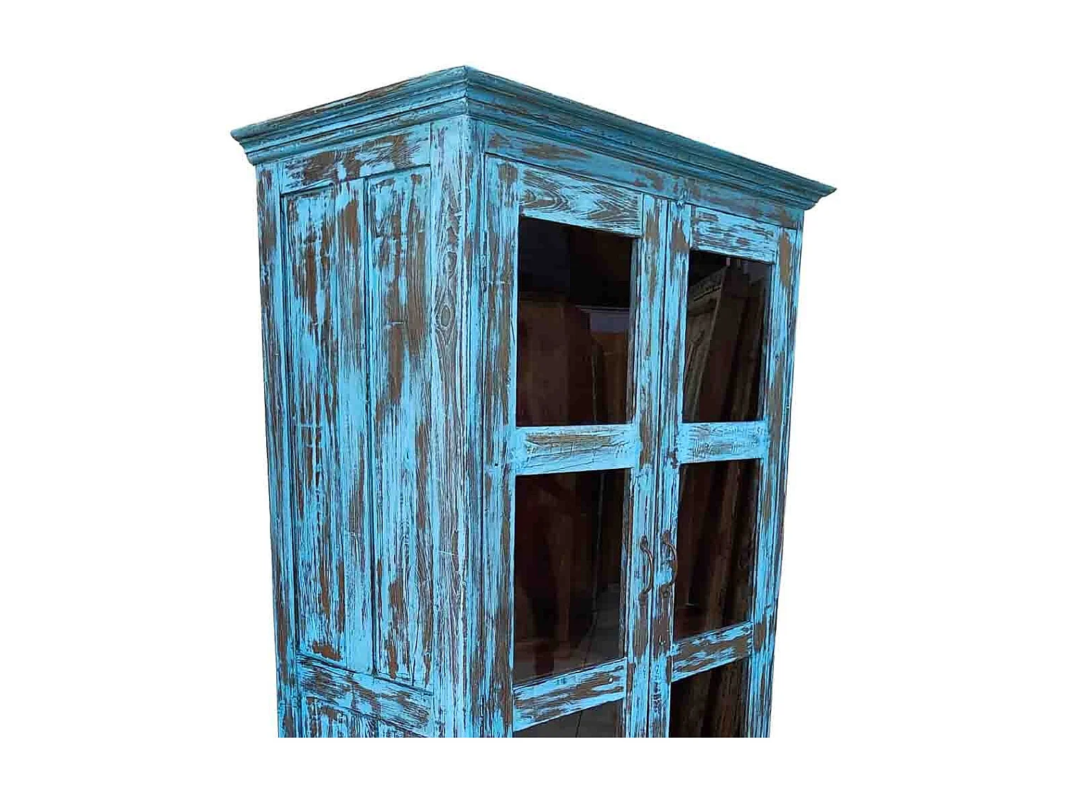 Vitrina de madera artesanal 100-110x40-45x170-180h cm