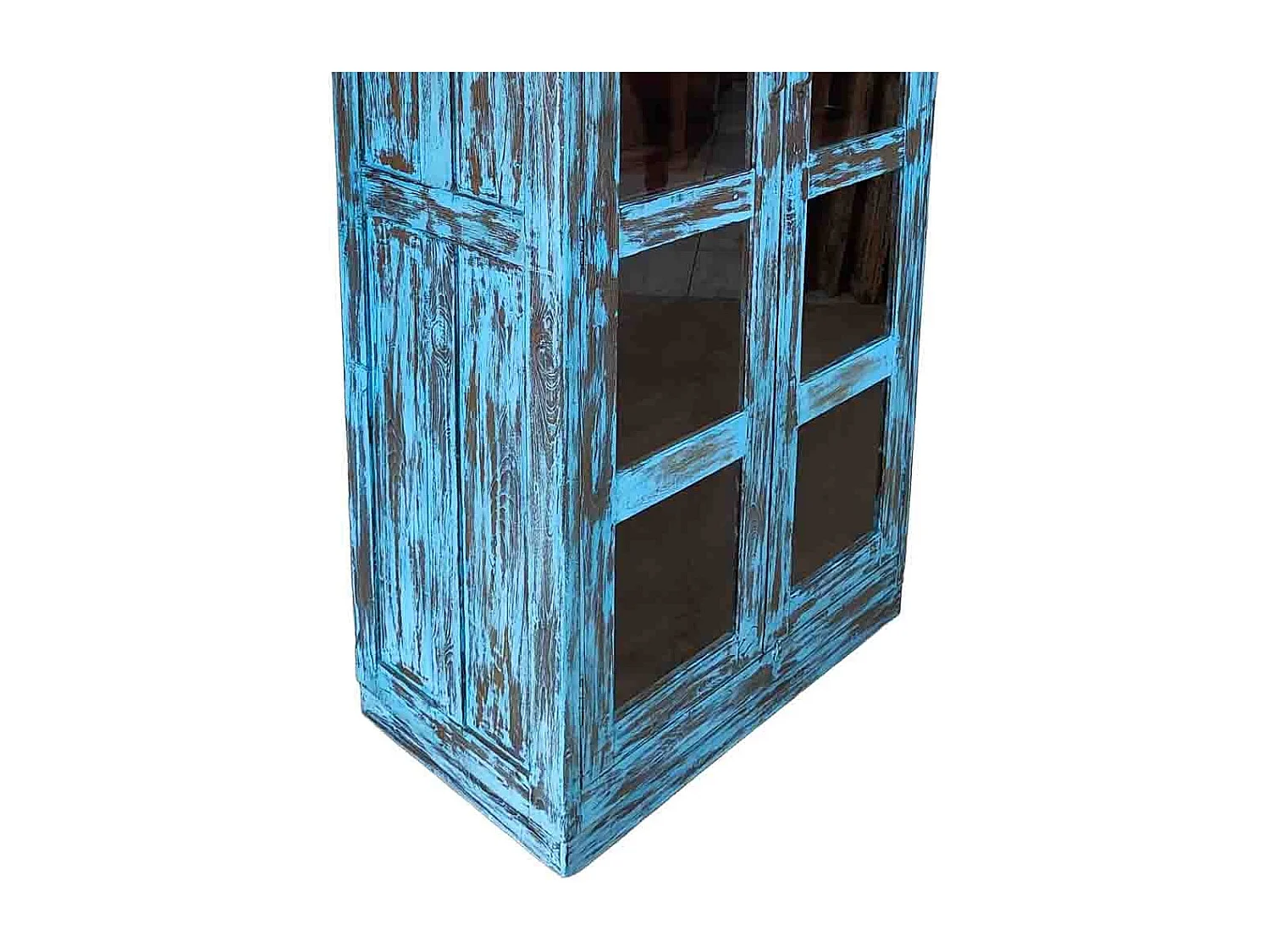 Vitrina de madera artesanal 100-110x40-45x170-180h cm