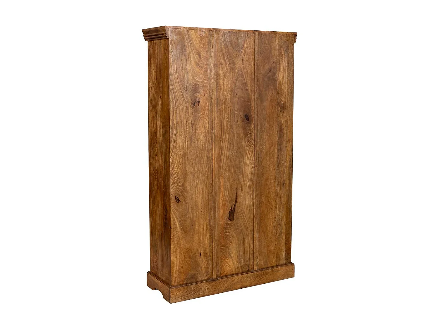 Vitrina de madera artesanal marrón 105x40x180h cm