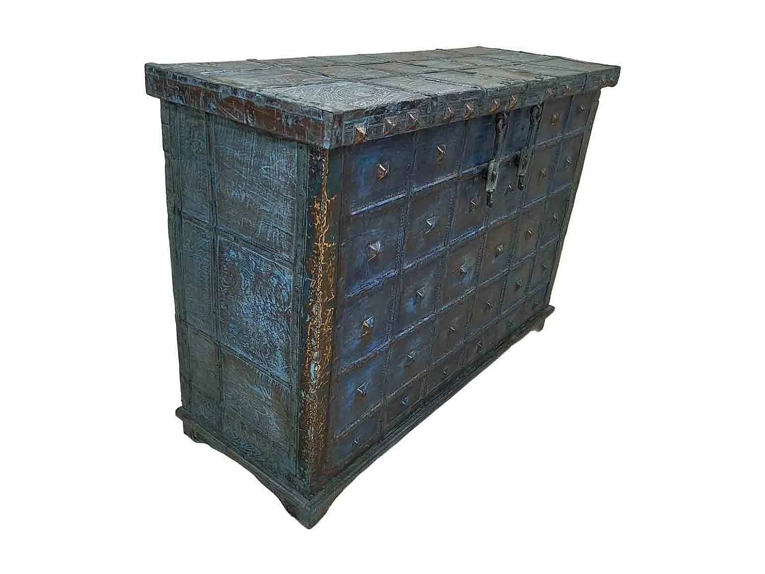 Coffre en bois fait main 136 x 48 x 91 cm (hauteur)