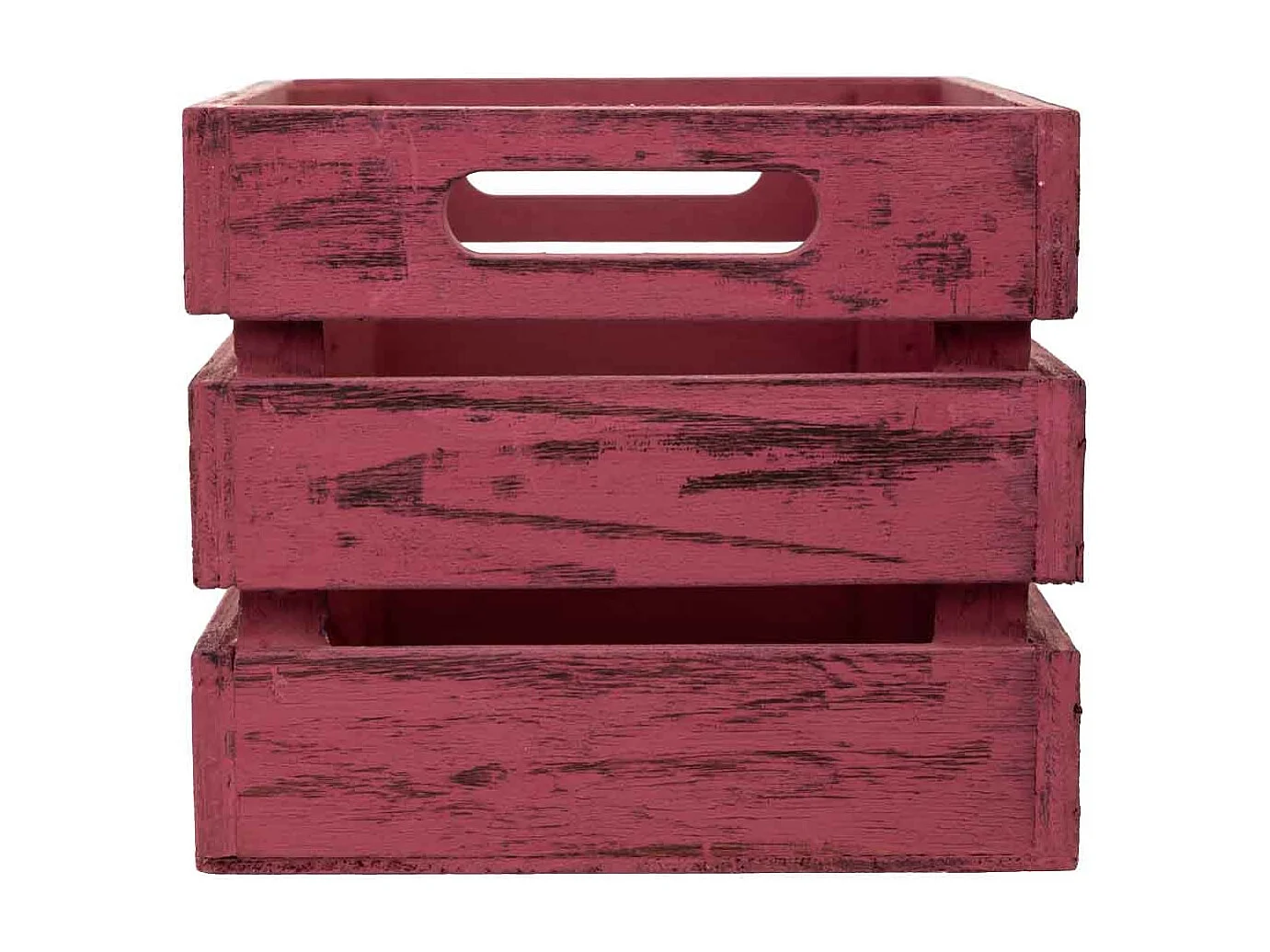 Tiroir en bois rouge 18 x 12 x 10 cm hauteur