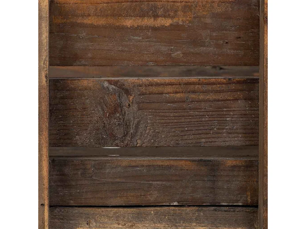 Lot 2 caisses bois marron 53x31,5x22-44x23,5x19h cm
