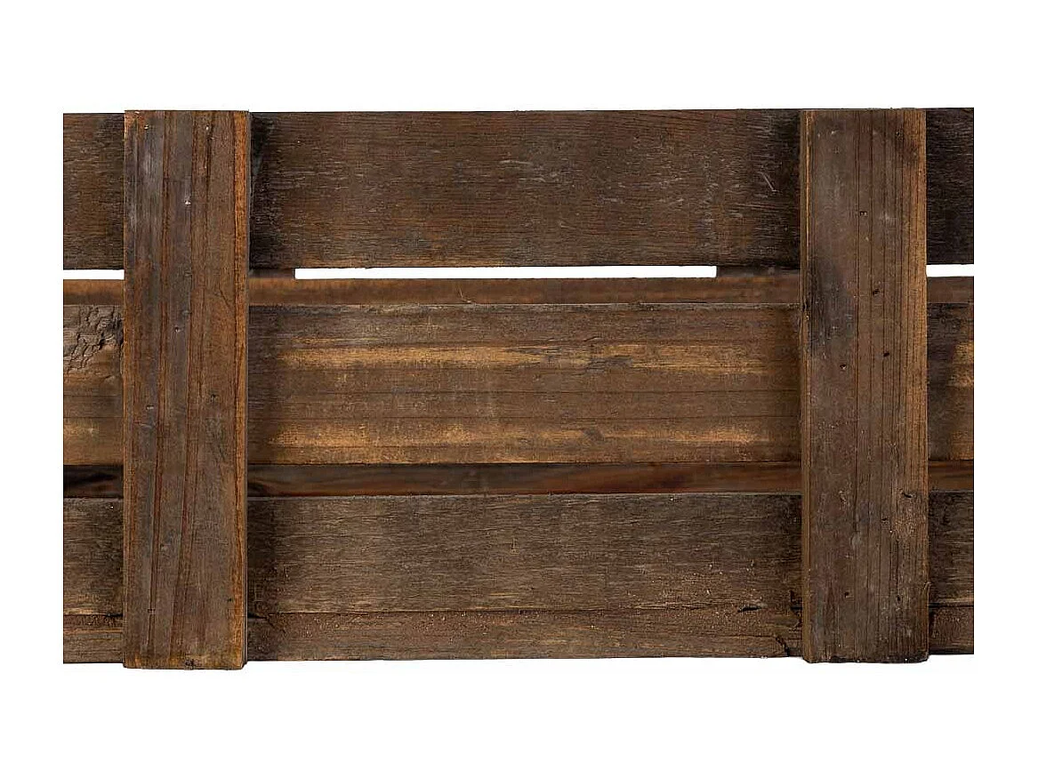 Lot 2 caisses bois marron 74x41x19-65x33,5x17h cm