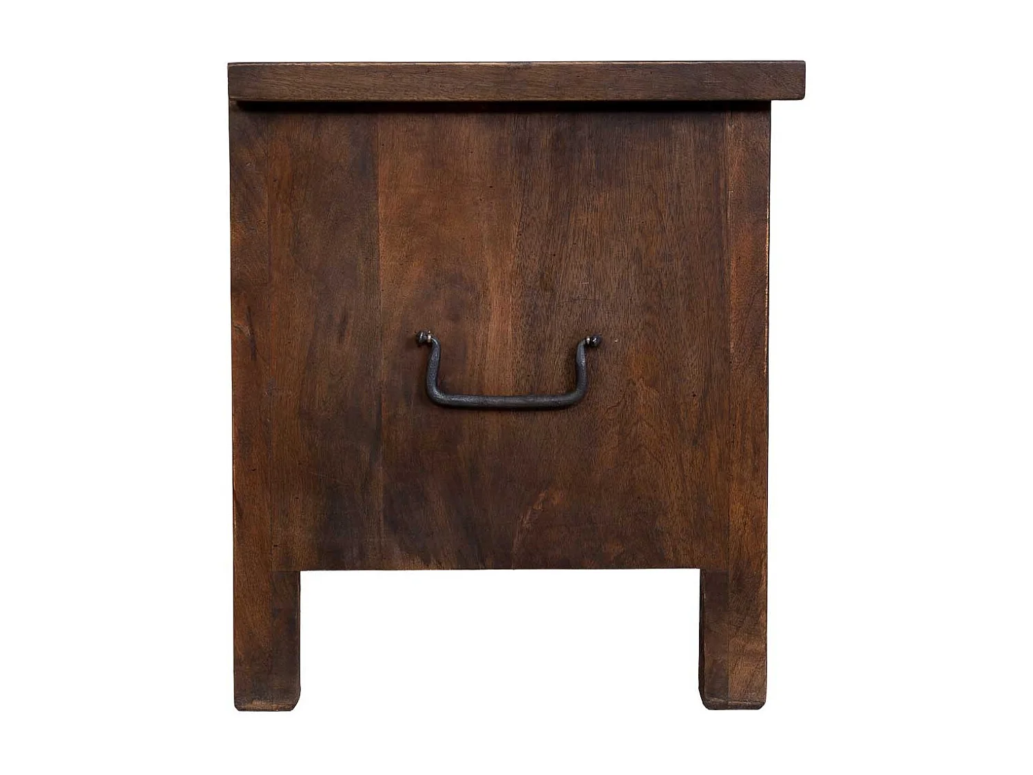 Coffre en bois brun sculpté à la main 100x40x46 cm (hauteur)
