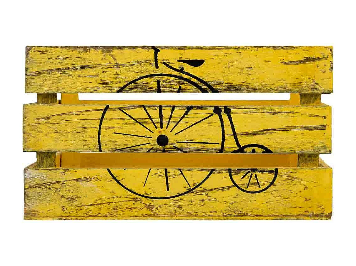 Cajon de madera naranja 18x12x10h cm