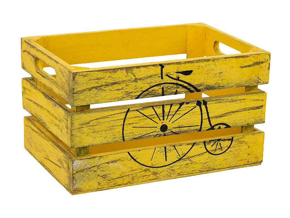 Cajon de madera naranja 18x12x10h cm