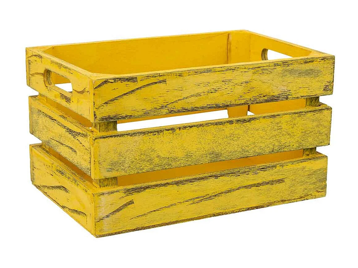 Cajon de madera naranja 18x12x10h cm