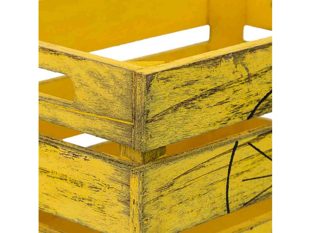 Cajon de madera naranja 18x12x10h cm