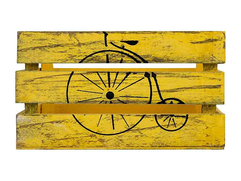 Cajon de madera naranja 18x12x10h cm