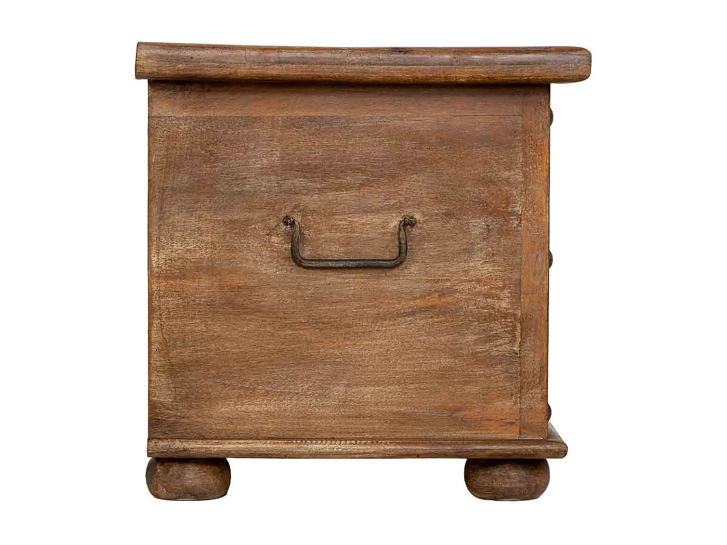 Coffre en bois artisanal marron 150x45x46h cm