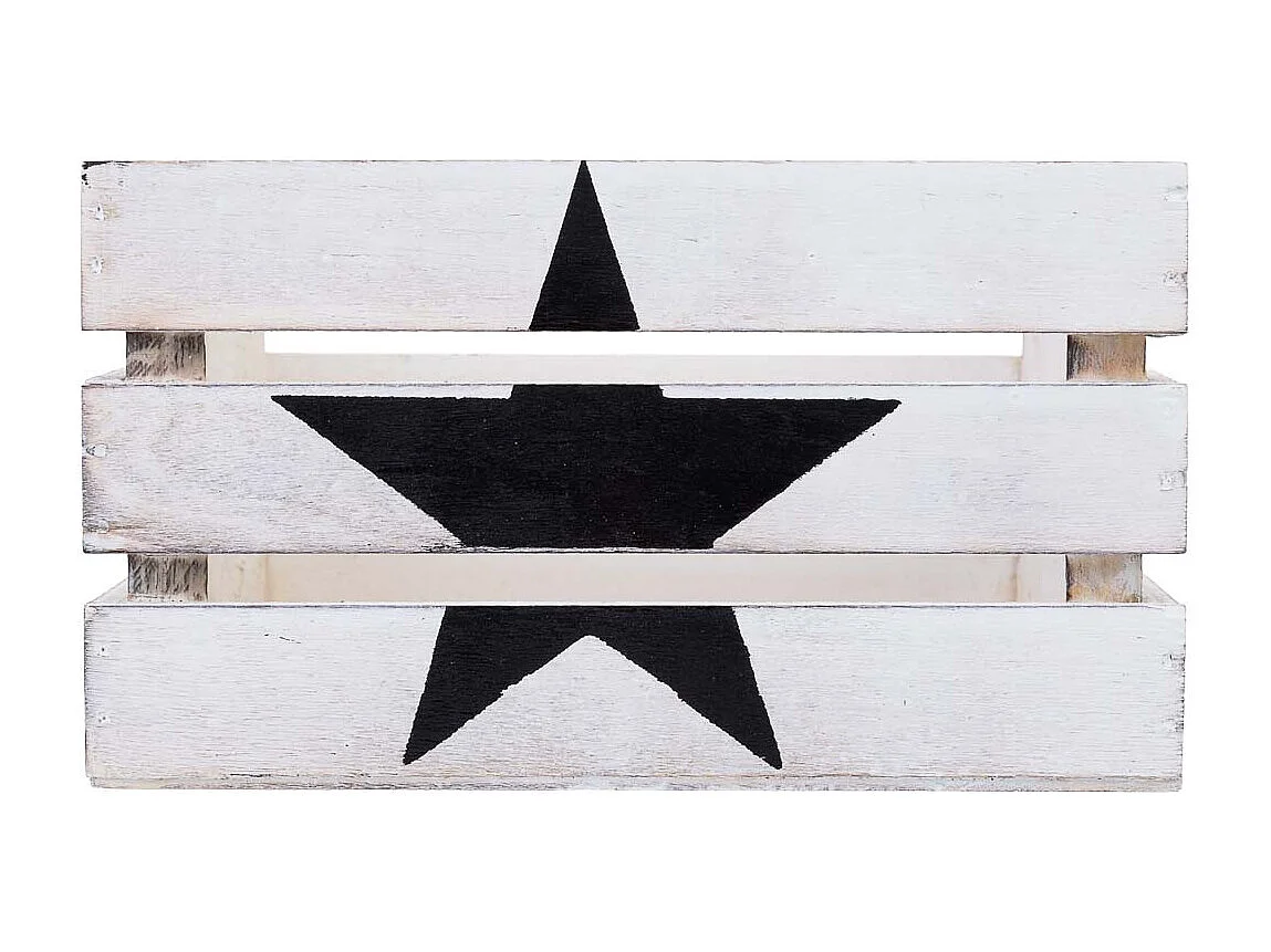 Cajon de madera blanco 18x12x10h cm