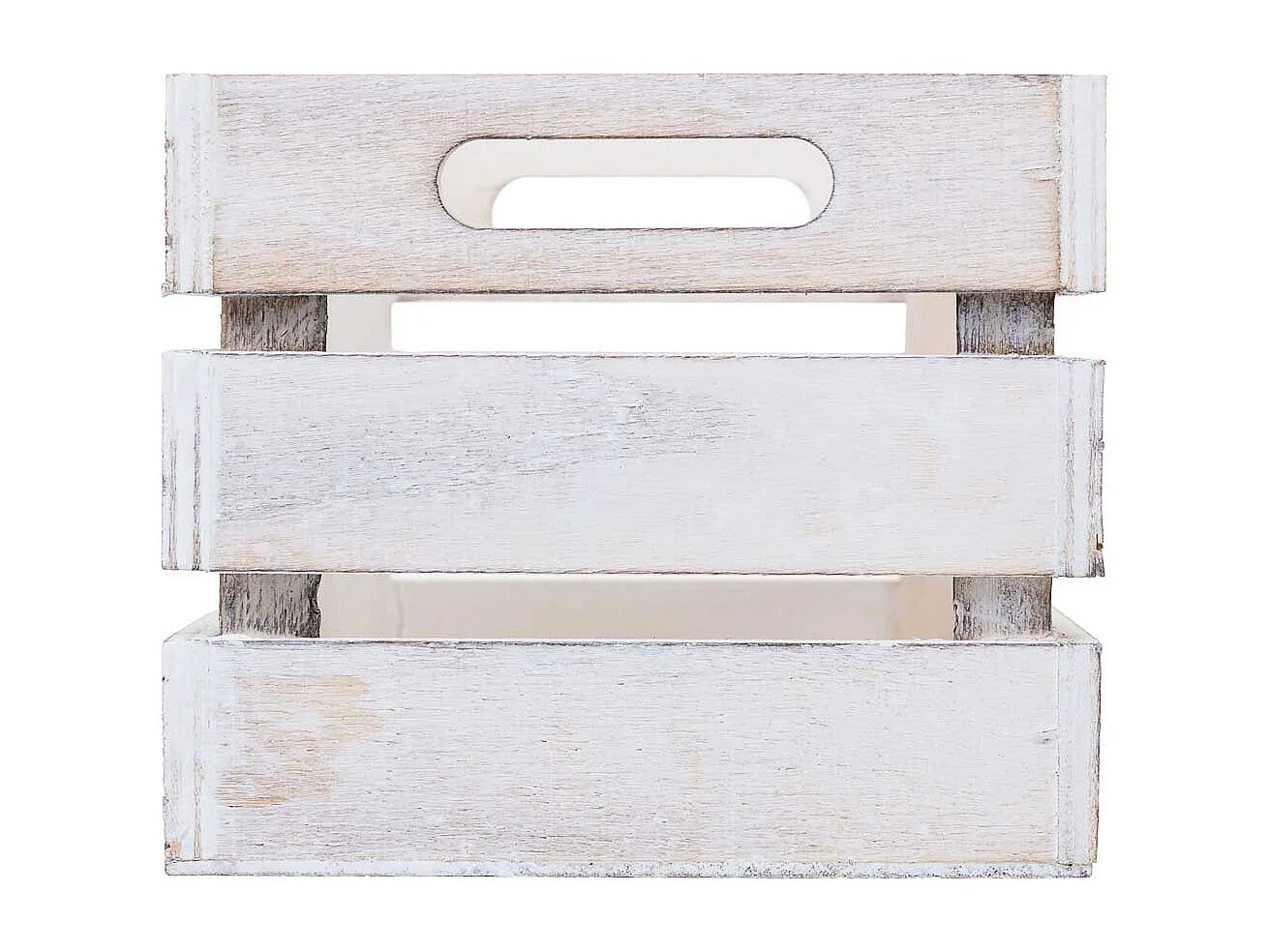 Cajon de madera blanco 18x12x10h cm