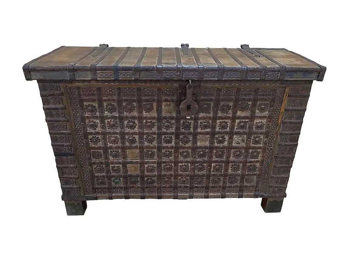 Coffre en bois fait main 156 x 47 x 88 cm (hauteur)