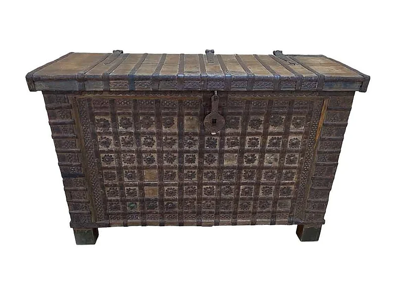 Coffre en bois fait main 156 x 47 x 88 cm (hauteur)