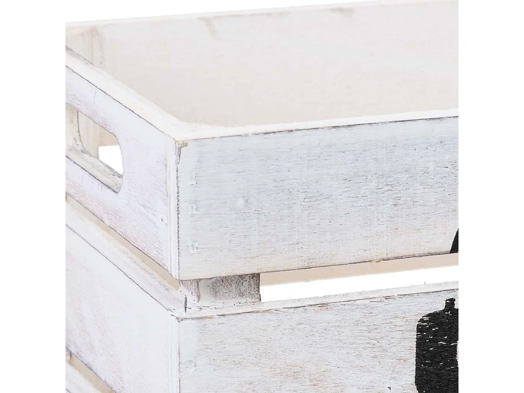 Tiroir en bois blanc 18 x 12 x 10 cm hauteur