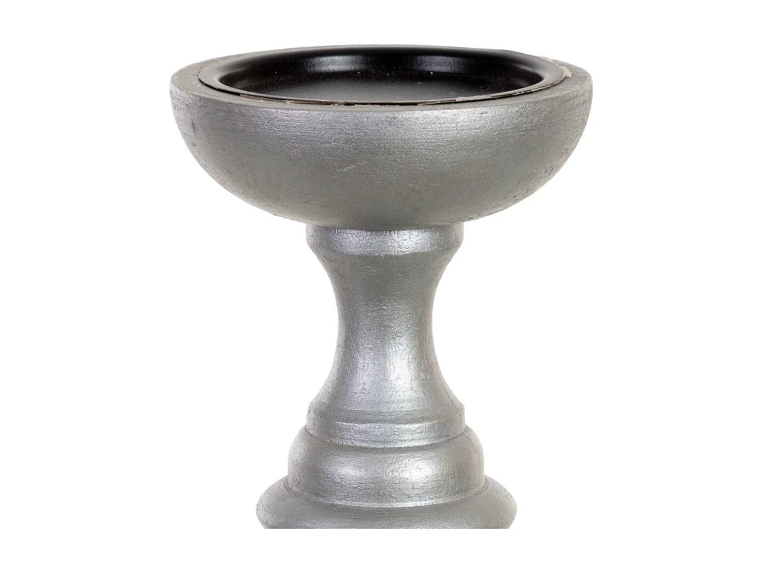 Bougeoir en bois brun 10 x 10 x 25 cm (h)