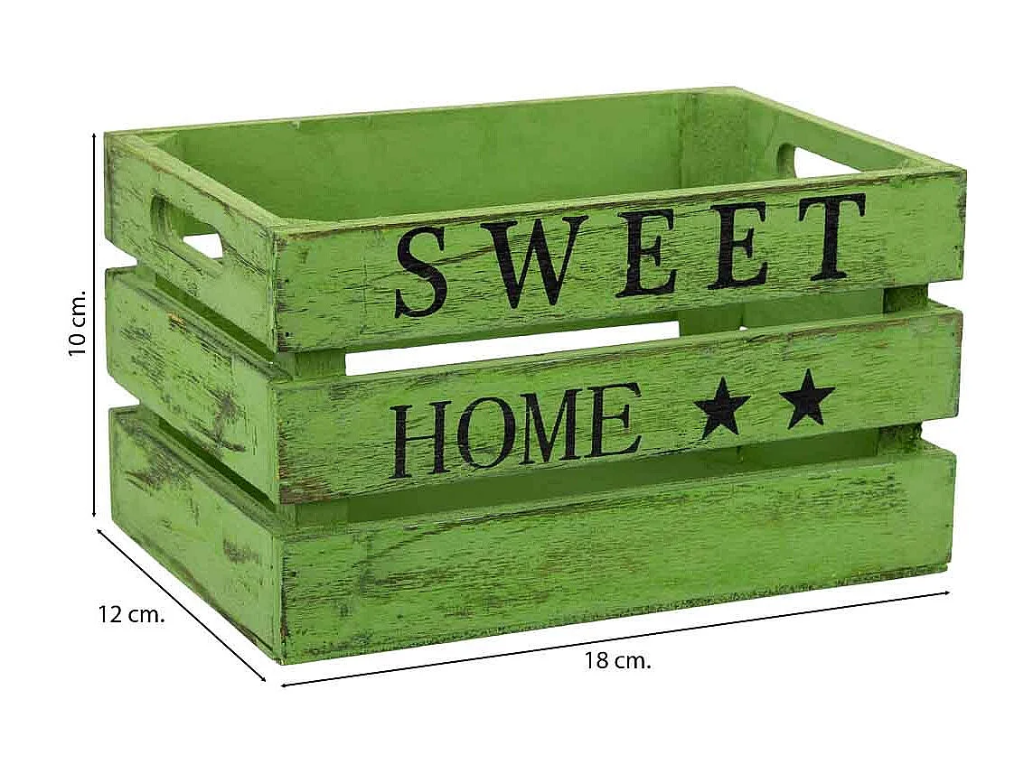 Tiroir en bois vert 18 x 12 x 10 cm hauteur