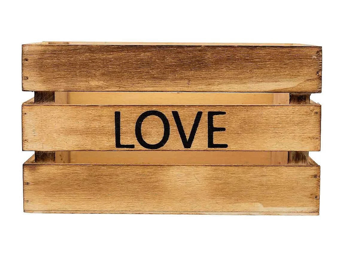 Cajon de madera marrón 18x12x10h cm