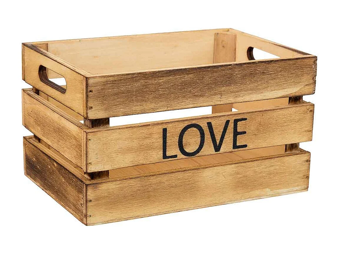 Cajon de madera marrón 18x12x10h cm