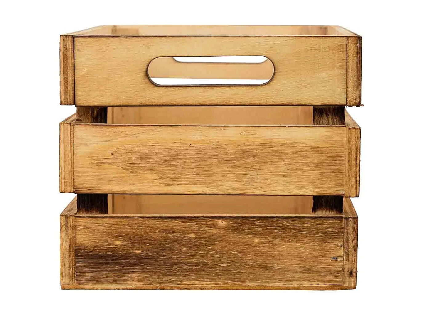 Cajon de madera marrón 18x12x10h cm