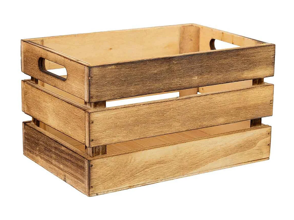 Cajon de madera marrón 18x12x10h cm